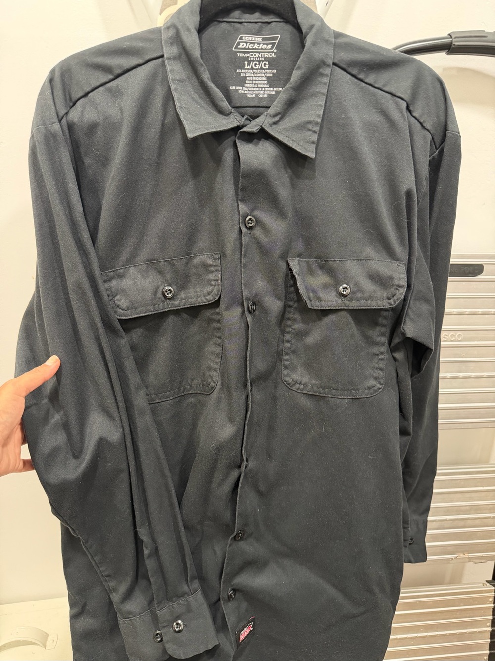 Dickies Black Button-Front Work Shirt Jacket